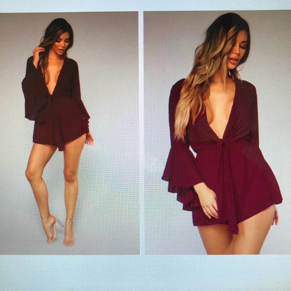 Fashion Nova Chiffon Romper